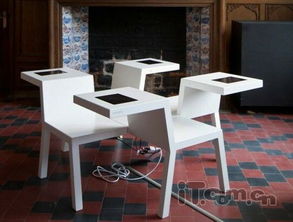 设计师打造前卫科技桌椅 内嵌iPad